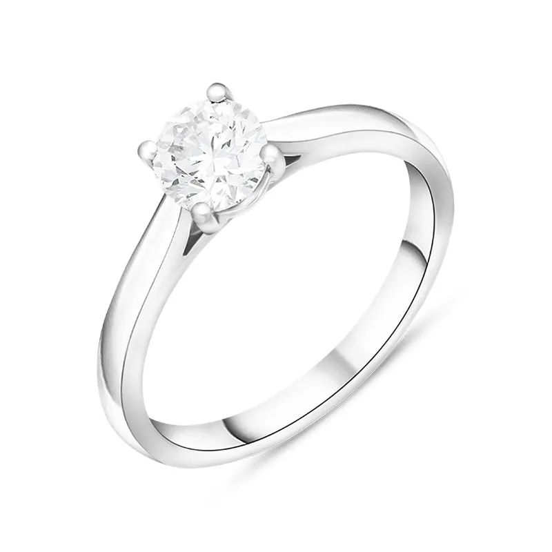 Platinum 0.70ct Diamond Brilliant Cut Solitaire Ring sold by Jura Watches