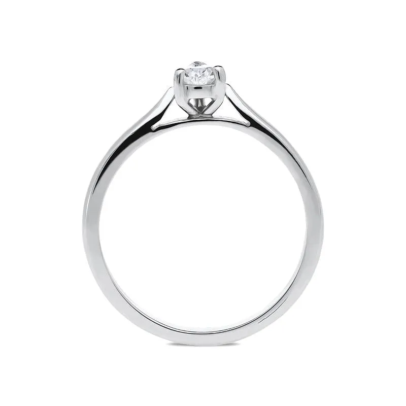 Platinum 0.40ct Diamond Pear Cut Solitaire Ring sold by Jura Watches product image thumbnail 2