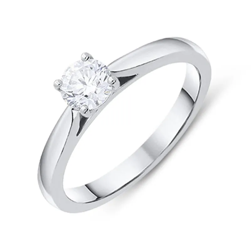 Platinum 0.51ct Diamond Brilliant Cut Solitaire Ring sold by Jura Watches