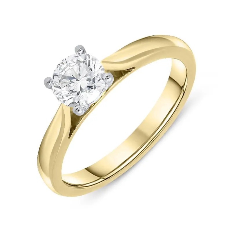 18ct Yellow Gold 0.61ct Diamond Brilliant Cut Solitaire Ring sold by Jura Watches