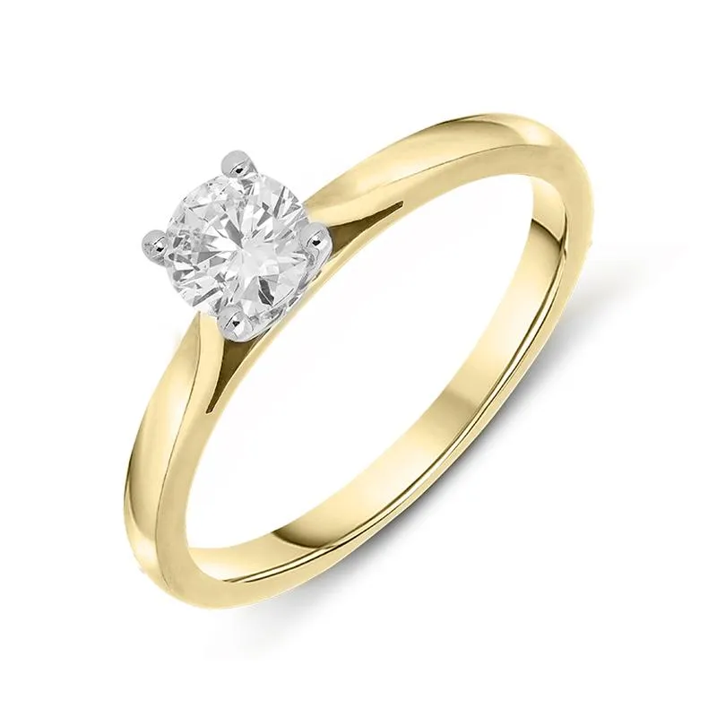 18ct Yellow Gold 0.40ct Diamond Brilliant Cut Solitaire Ring sold by Jura Watches