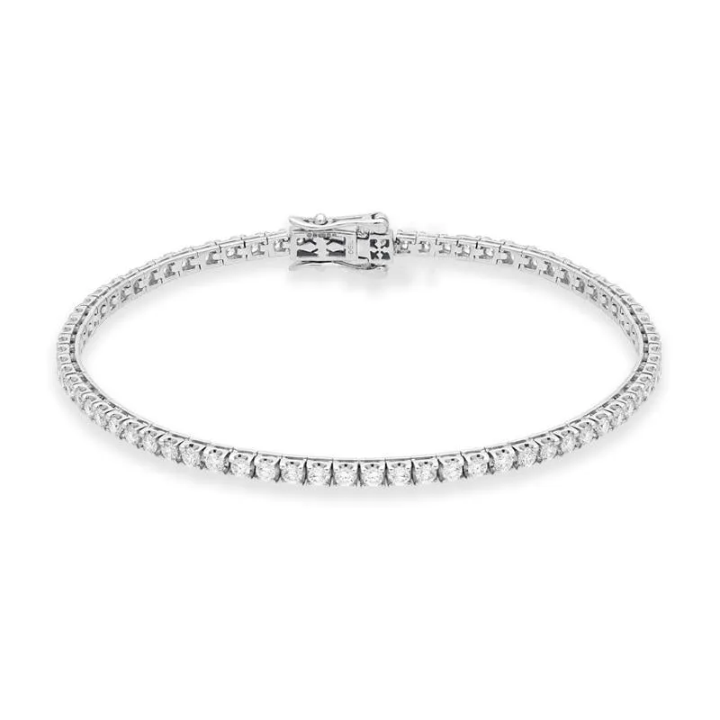 18ct White Gold 2.13ct Diamond Tennis Bracelet sold by Jura Watches