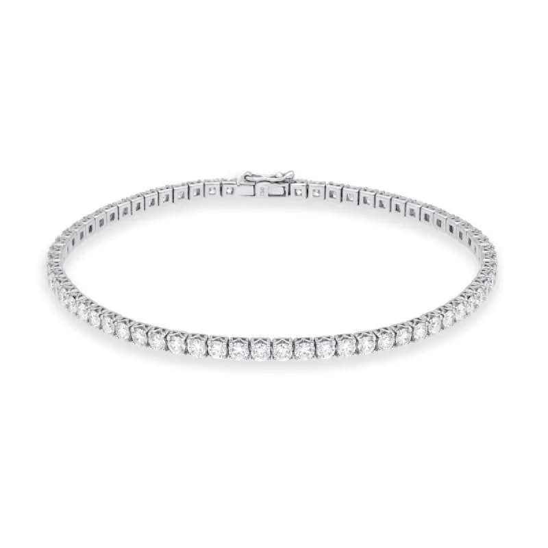 18ct White Gold 3.83ct Diamond Tennis Bracelet sold by Jura Watches
