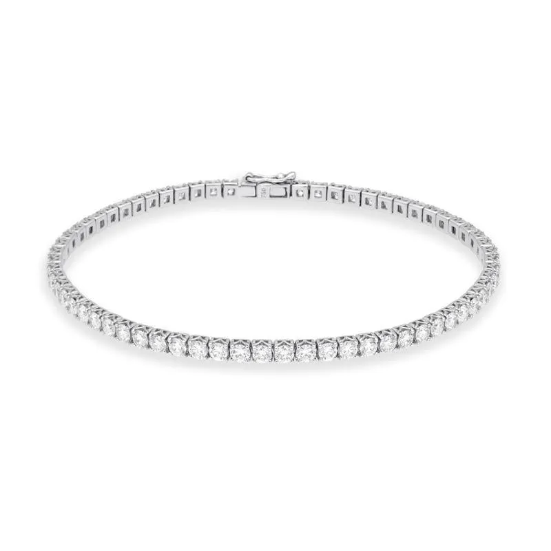 18ct White Gold 3.83ct Diamond Tennis Bracelet sold by Jura Watches