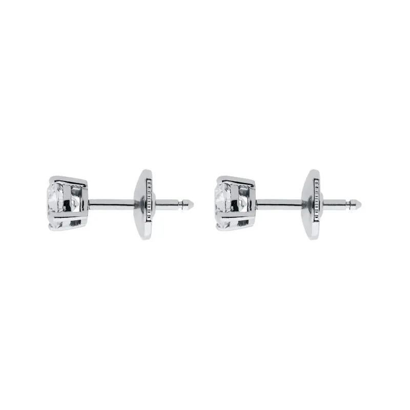 18ct White Gold 1.01ct Diamond Solitaire Stud Earring sold by Jura Watches product image thumbnail 2