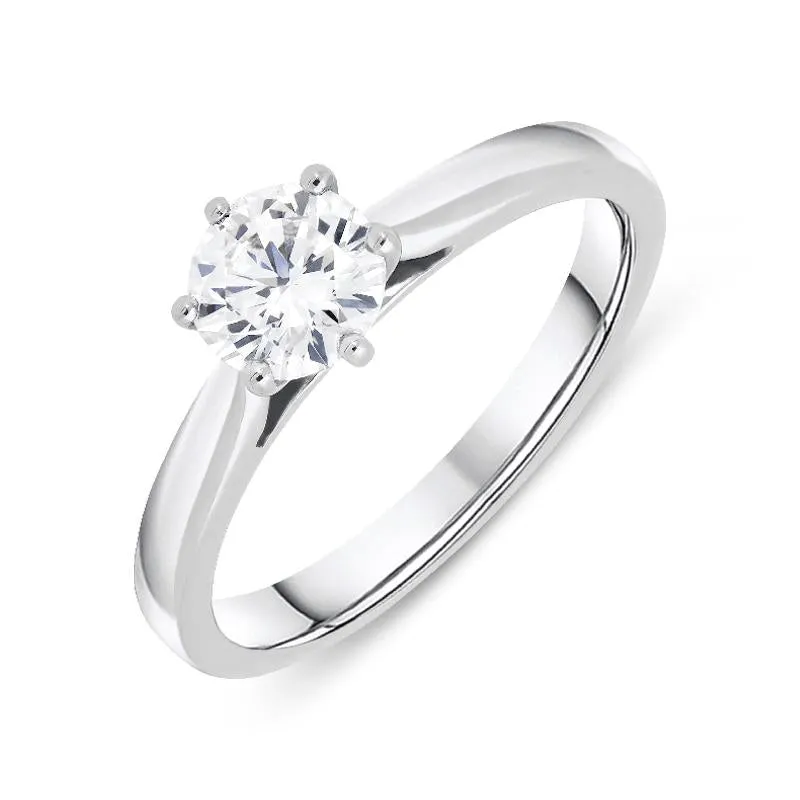 18ct White Gold 0.71ct Diamond Brilliant Cut Solitaire Ring sold by Jura Watches