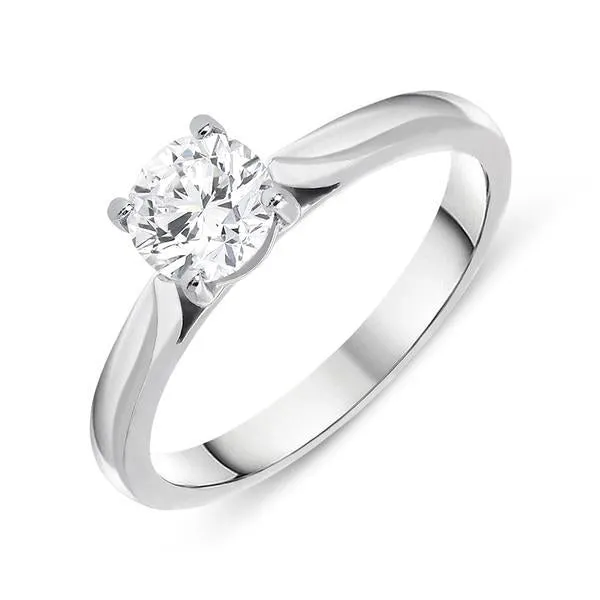 18ct White Gold 0.71ct Diamond Brilliant Cut Solitaire Ring sold by Jura Watches