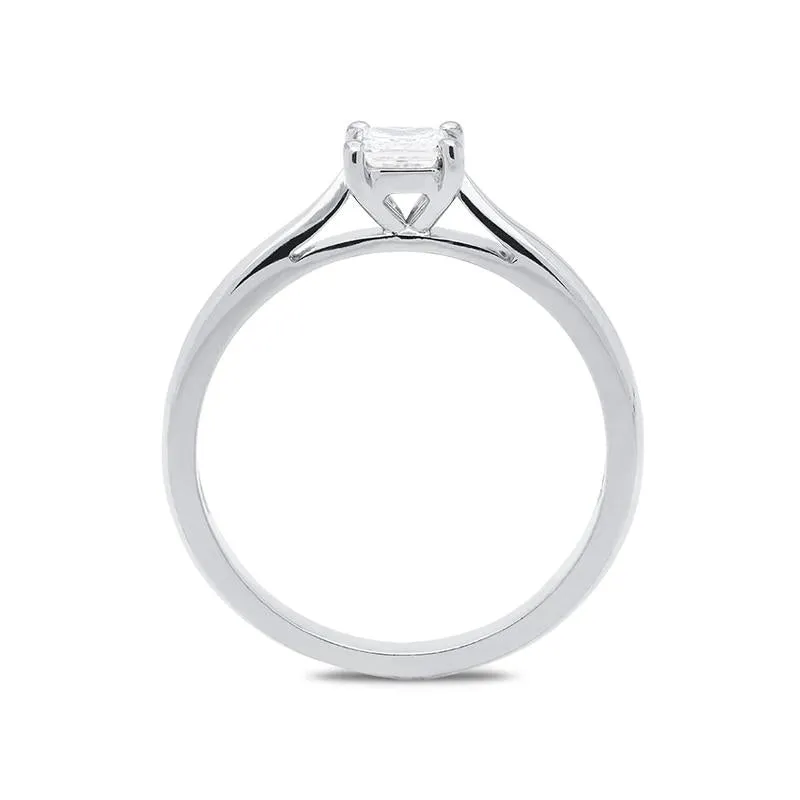 18ct White Gold 0.30ct Diamond Princess Cut Solitaire Ring sold by Jura Watches product image thumbnail 2