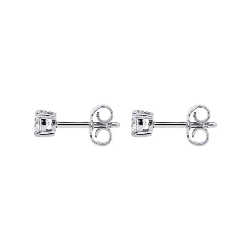 18ct White Gold 0.48ct Diamond Solitaire Stud Earrings sold by Jura Watches product image thumbnail 2