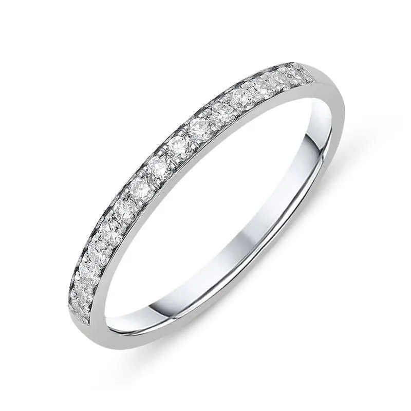 Platinum 0.20ct Diamond Brilliant Cut Wedding Half Eternity Ring sold by Jura Watches