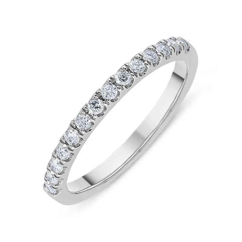 Platinum 0.20ct Diamond Claw Set Wedding Half Eternity Ring sold by Jura Watches