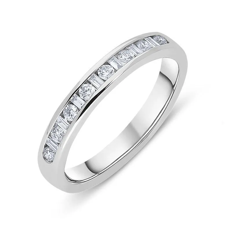Platinum 0.20ct Diamond Channel Set Wedding Half Eternity Ring sold by Jura Watches