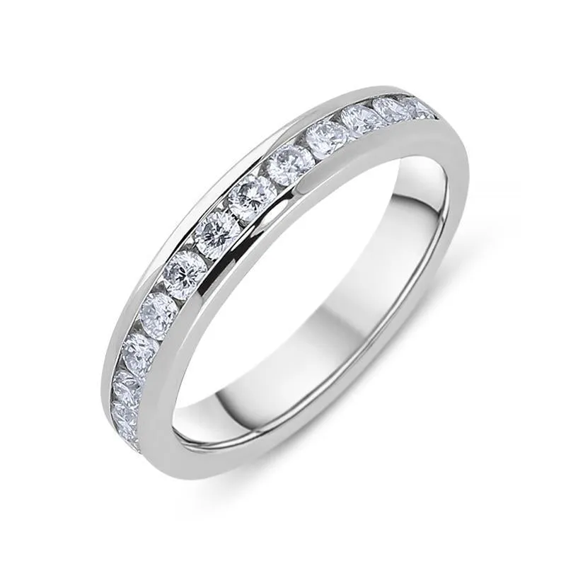 Platinum 0.50ct Diamond Channel Set Wedding Half Eternity Ring sold by Jura Watches