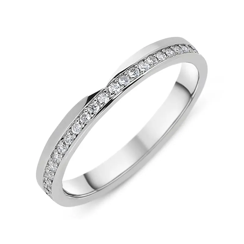 Platinum Diamond Brilliant Cut Shaped Wedding Ring sold by Jura Watches