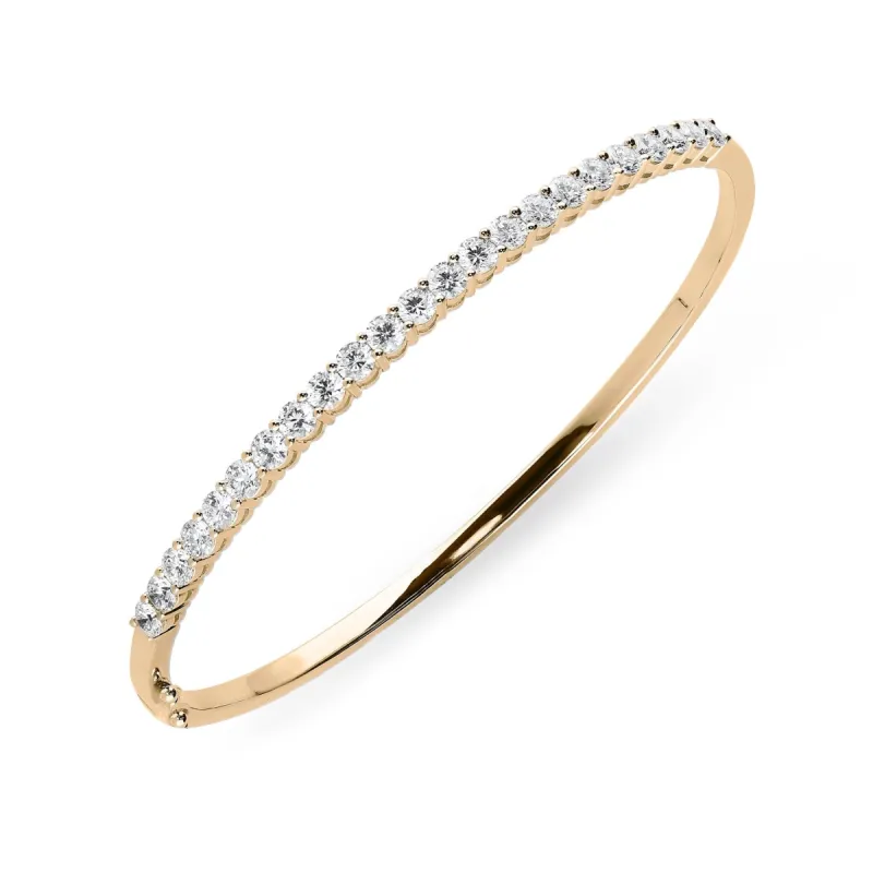 18ct Rose Gold 2.02ct Diamond Hinged Bangle sold by Jura Watches
