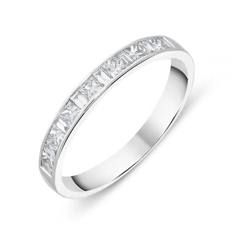 18ct White Gold 0.51ct Diamond Channel Set Half Eternity Ring sold by Jura Watches