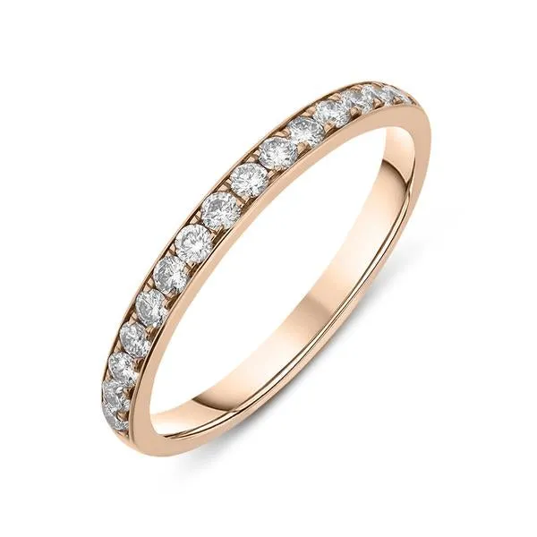 18ct Rose Gold 0.25ct Diamond Channel Set Wedding Half Eternity Ring sold by Jura Watches