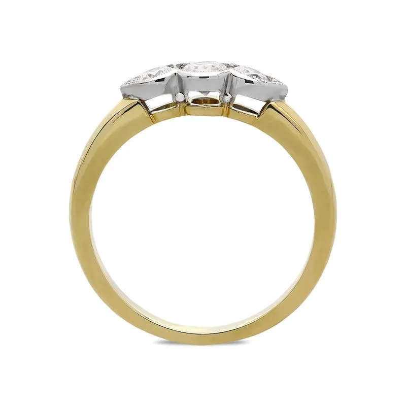 18ct Yellow Gold 0.53ct Diamond Trilogy Ring sold by Jura Watches product image thumbnail 2