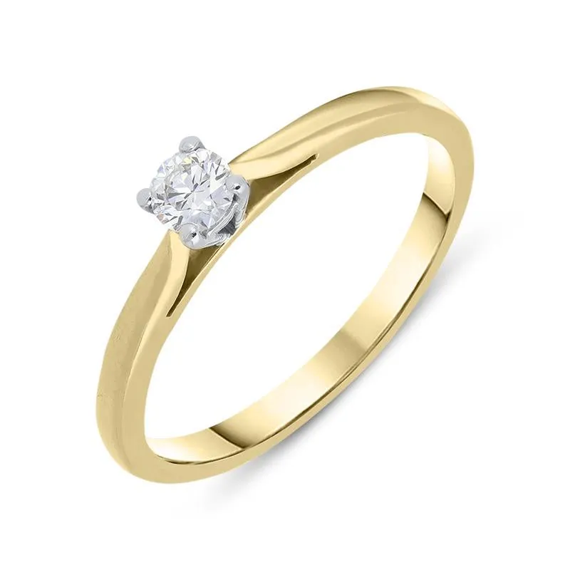 18ct Yellow Gold 0.16ct Diamond Solitaire Ring sold by Jura Watches