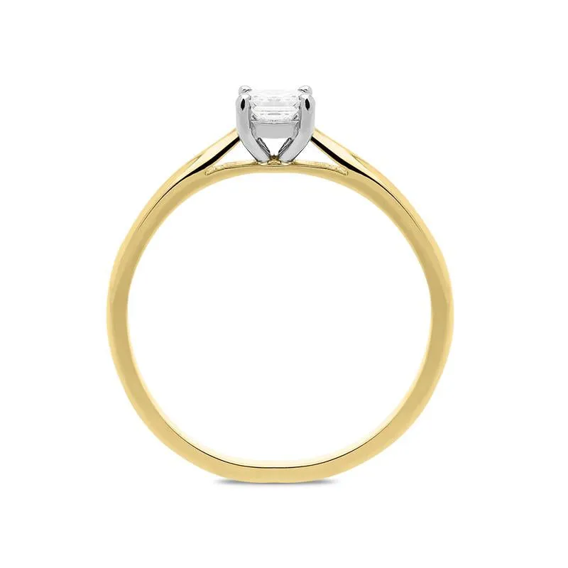 18ct Yellow Gold 0.32ct Diamond Princess Cut Solitaire Ring sold by Jura Watches product image thumbnail 2