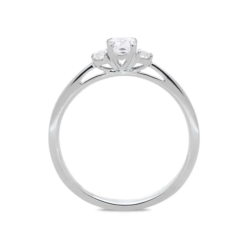 18ct White Gold 0.35ct Diamond Trilogy Ring sold by Jura Watches product image thumbnail 2