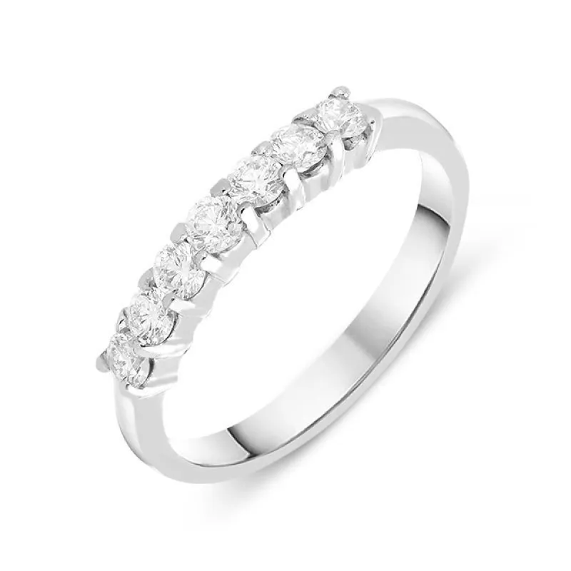 Platinum 0.46ct Diamond Wedding Half Eternity Ring sold by Jura Watches