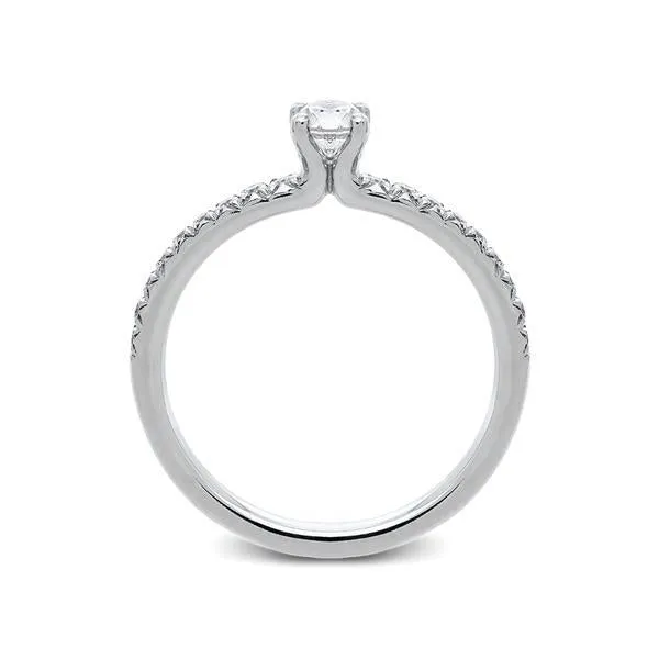 Platinum 0.44ct Diamond Solitaire Tulip Ring sold by Jura Watches product image thumbnail 2
