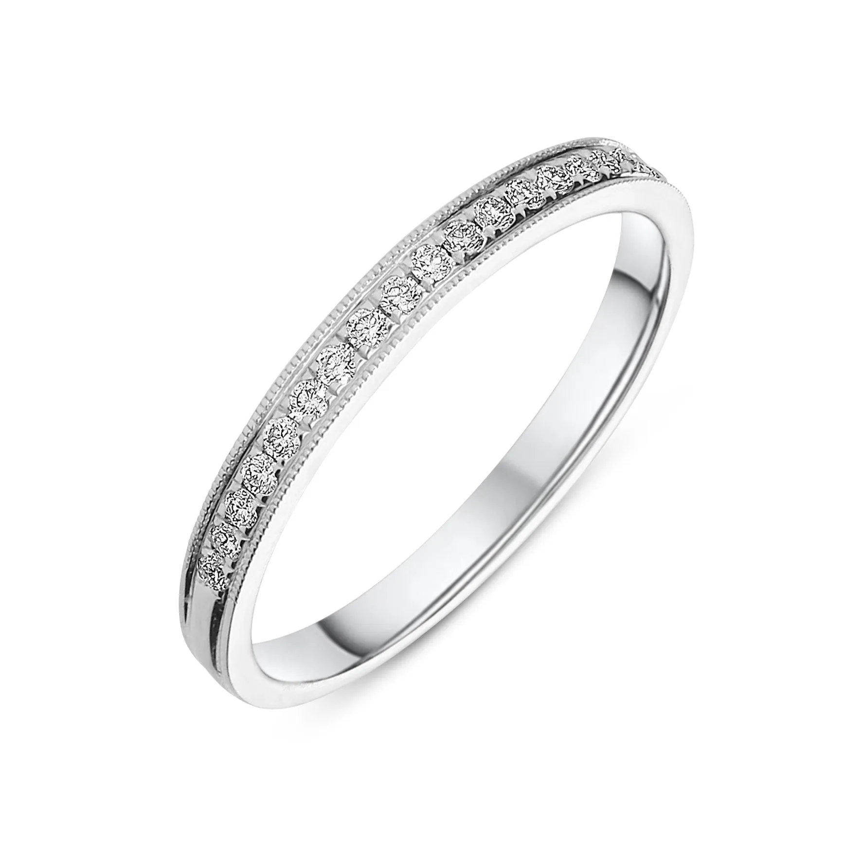 18ct White Gold 0.16ct Diamond Channel Set Wedding Half Eternity Ring sold by Jura Watches