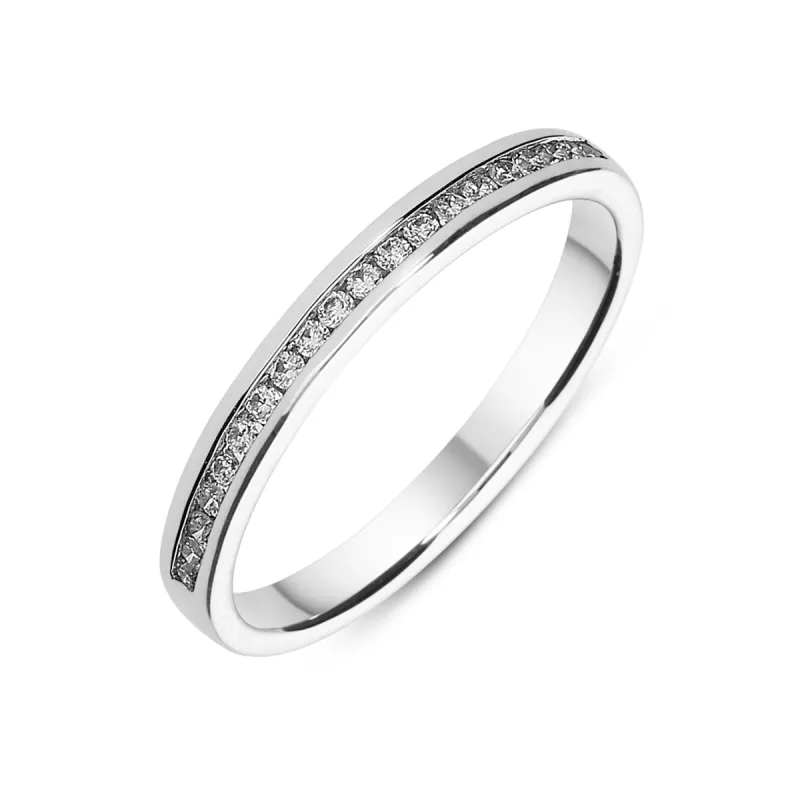 Platinum  0.14ct Diamond Channel Set Wedding Half Eternity Ring sold by Jura Watches