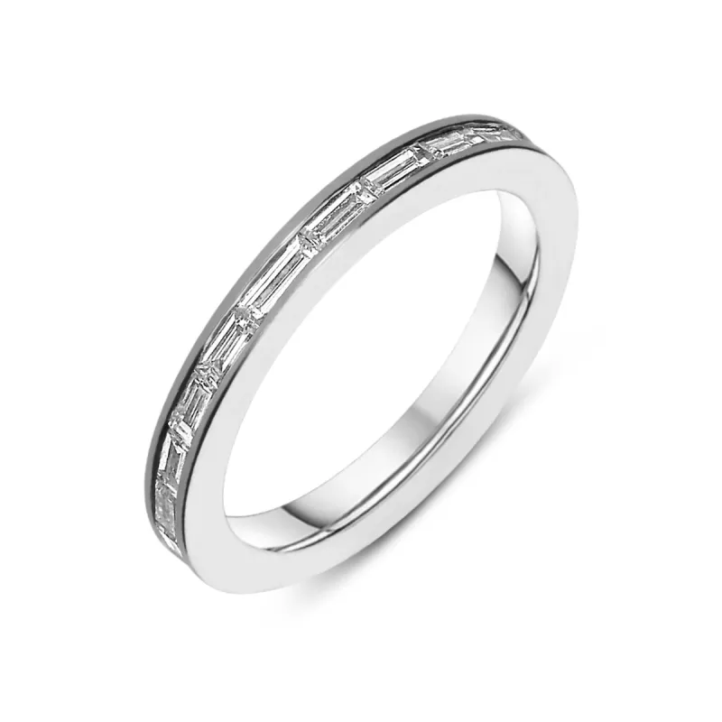 Platinum 0.83ct Diamond Baguette Cut Full Eternity Ring D sold by Jura Watches