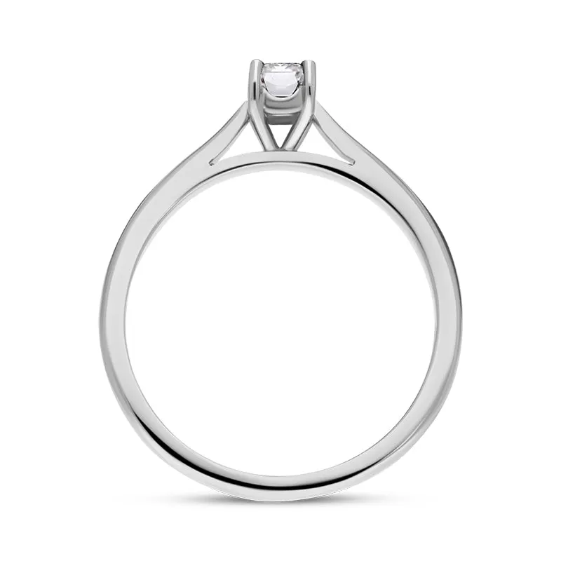 Platinum 0.40ct Diamond Emerald Cut Solitaire Ring sold by Jura Watches product image thumbnail 2