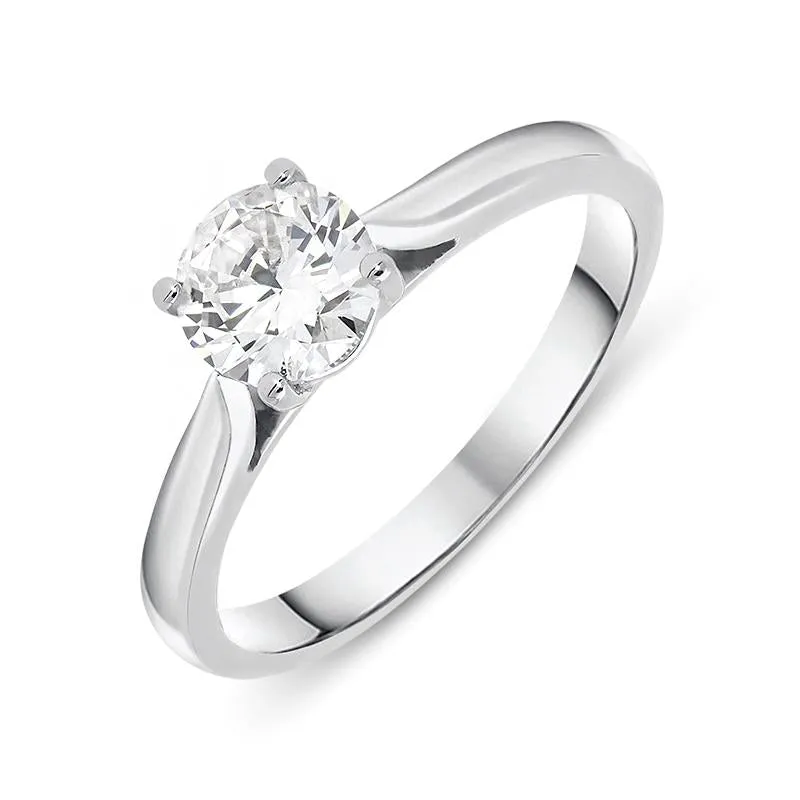 Platinum 0.80ct Diamond Brilliant Cut Solitaire Ring sold by Jura Watches