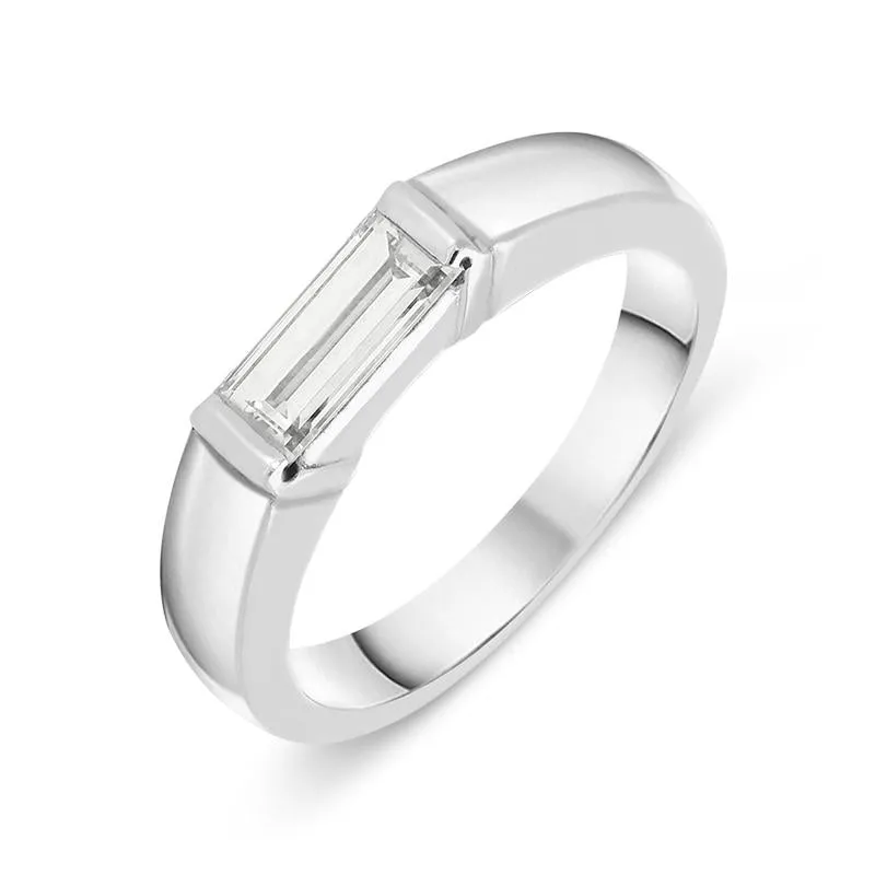 Platinum 0.55ct Diamond Baguette Cut Ring sold by Jura Watches