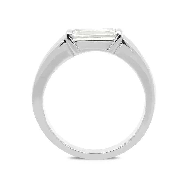 Platinum 0.55ct Diamond Baguette Cut Ring sold by Jura Watches product image thumbnail 2