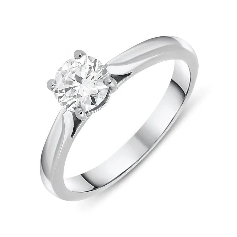 Platinum 0.66ct Diamond Brilliant Cut Solitaire Ring sold by Jura Watches
