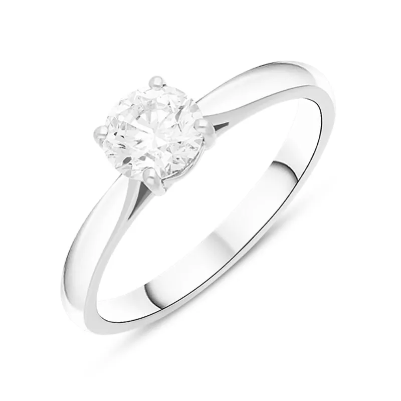 Platinum 1.01ct Diamond Round Brilliant Cut Solitaire Ring sold by Jura Watches