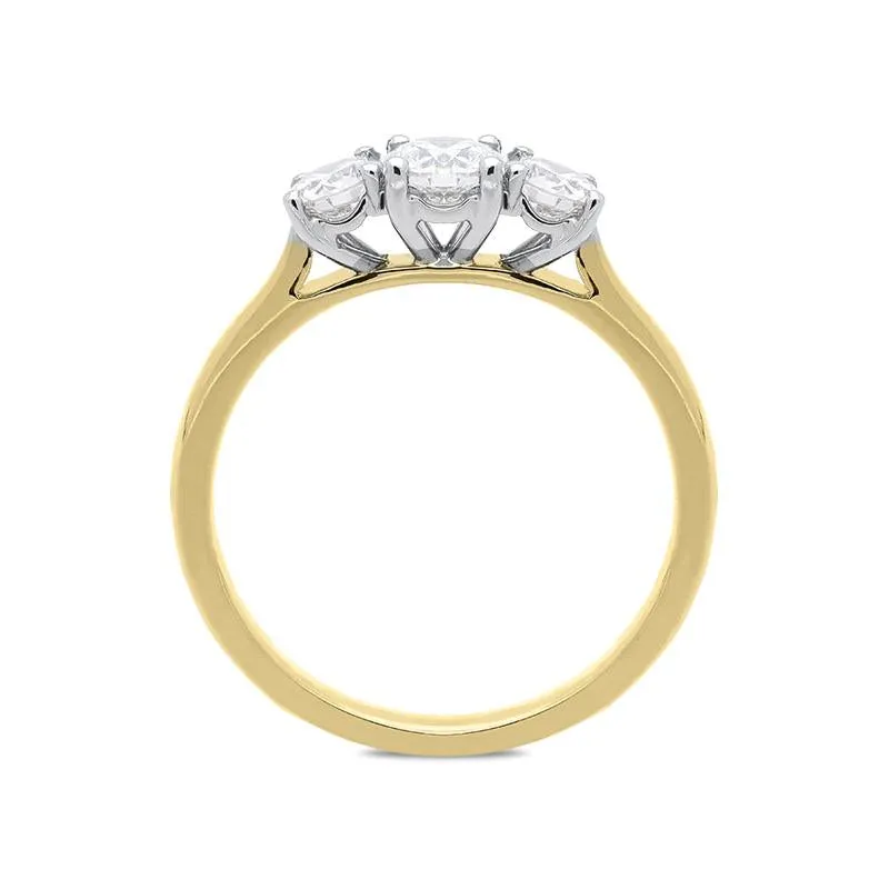 18ct Yellow Gold 0.75ct Diamond Brilliant Cut Trilogy Ring sold by Jura Watches product image thumbnail 2