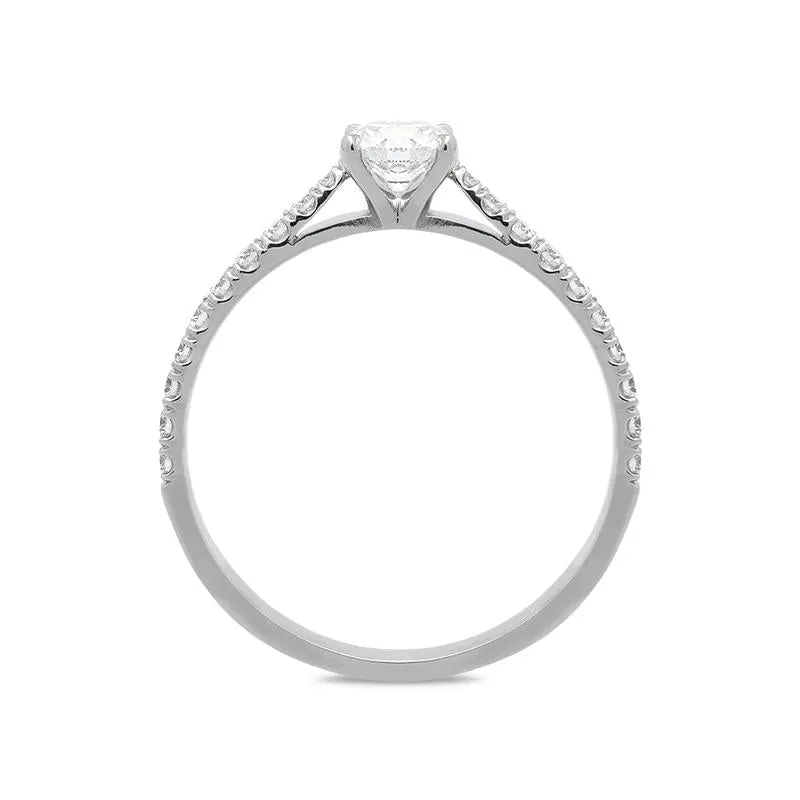 18ct White Gold 0.52ct Diamond Shoulder Certified Solitaire Ring sold by Jura Watches product image thumbnail 2