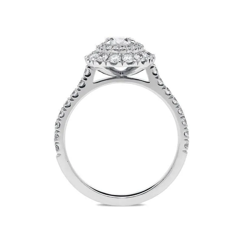 Platinum 1.27ct Diamond Double Halo Ring sold by Jura Watches product image thumbnail 2