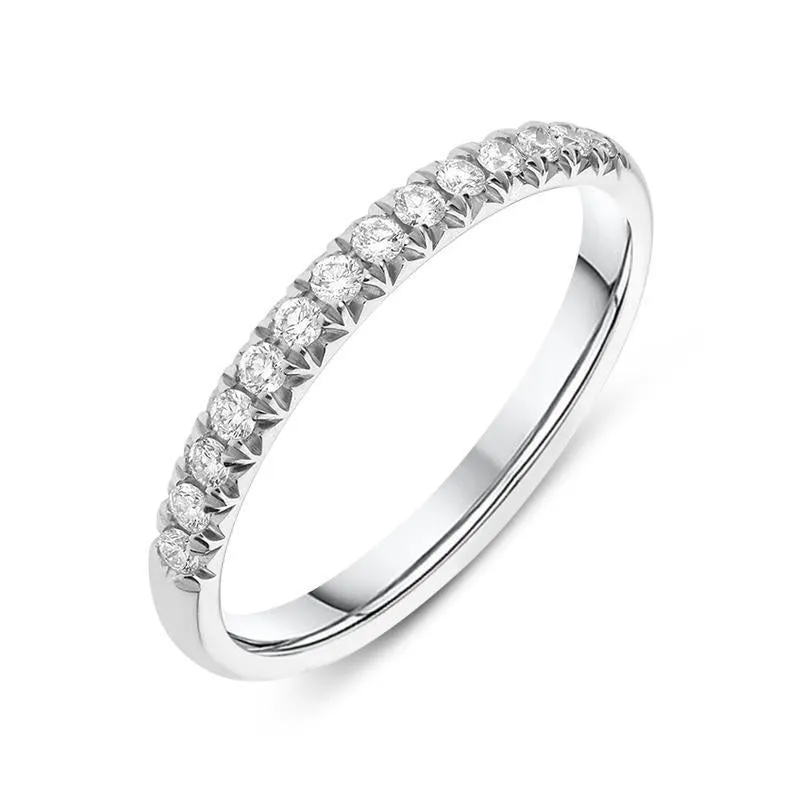 Platinum 0.18ct Diamond Wedding Half Eternity Ring sold by Jura Watches