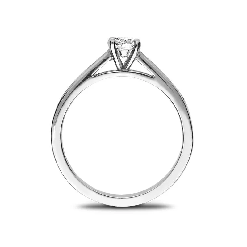 Platinum 0.50ct Diamond Princess Cut Channel Set Solitaire Ring sold by Jura Watches product image thumbnail 2