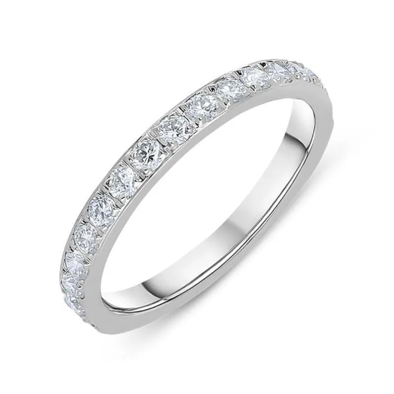 Platinum 0.50ct Diamond Wedding Half Eternity Ring sold by Jura Watches