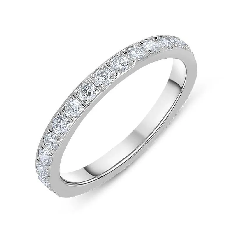 Platinum 0.50ct Diamond Wedding Half Eternity Ring sold by Jura Watches