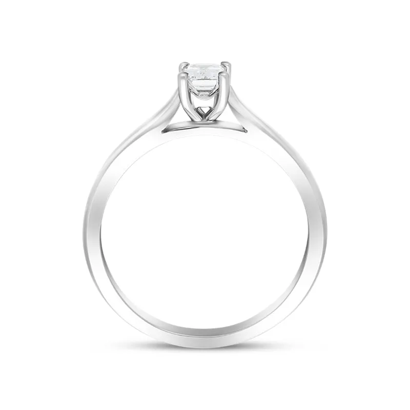 Platinum 0.36ct Diamond Emerald Cut Solitaire Ring sold by Jura Watches product image thumbnail 2