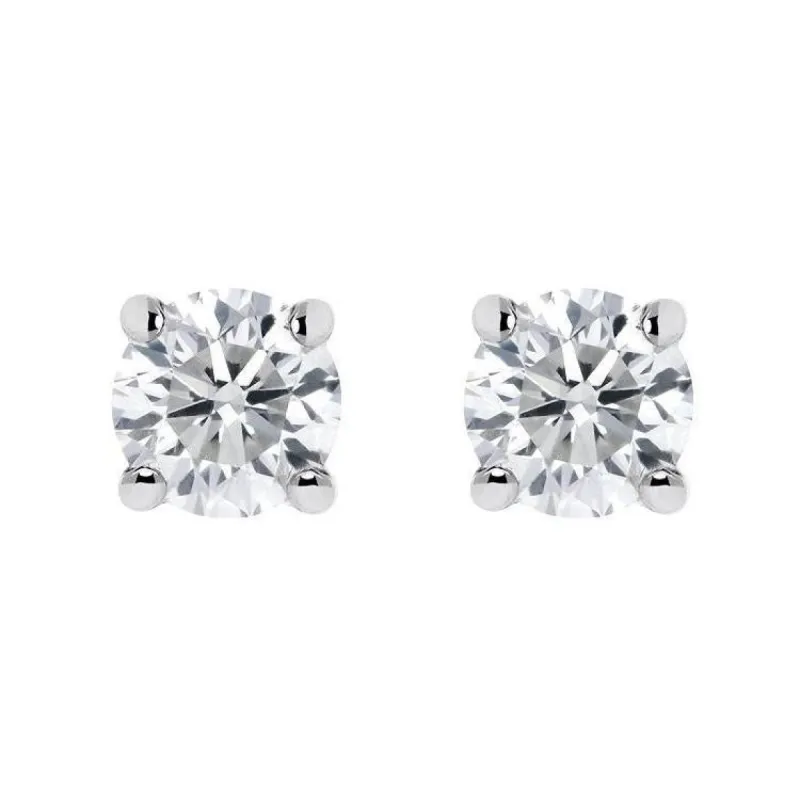 18ct White Gold 0.20ct Diamond Solitaire Stud Earrings sold by Jura Watches