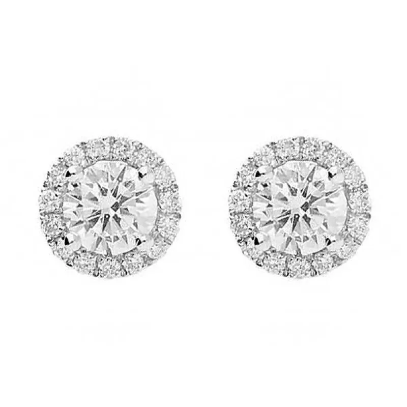 18ct White Gold 0.51ct Diamond Pave Stud Earrings sold by Jura Watches