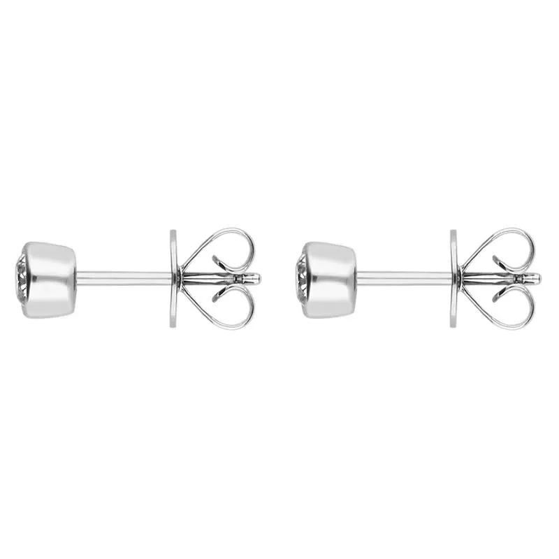 18ct White Gold 0.10ct Diamond Solitaire Stud Earrings sold by Jura Watches product image thumbnail 2