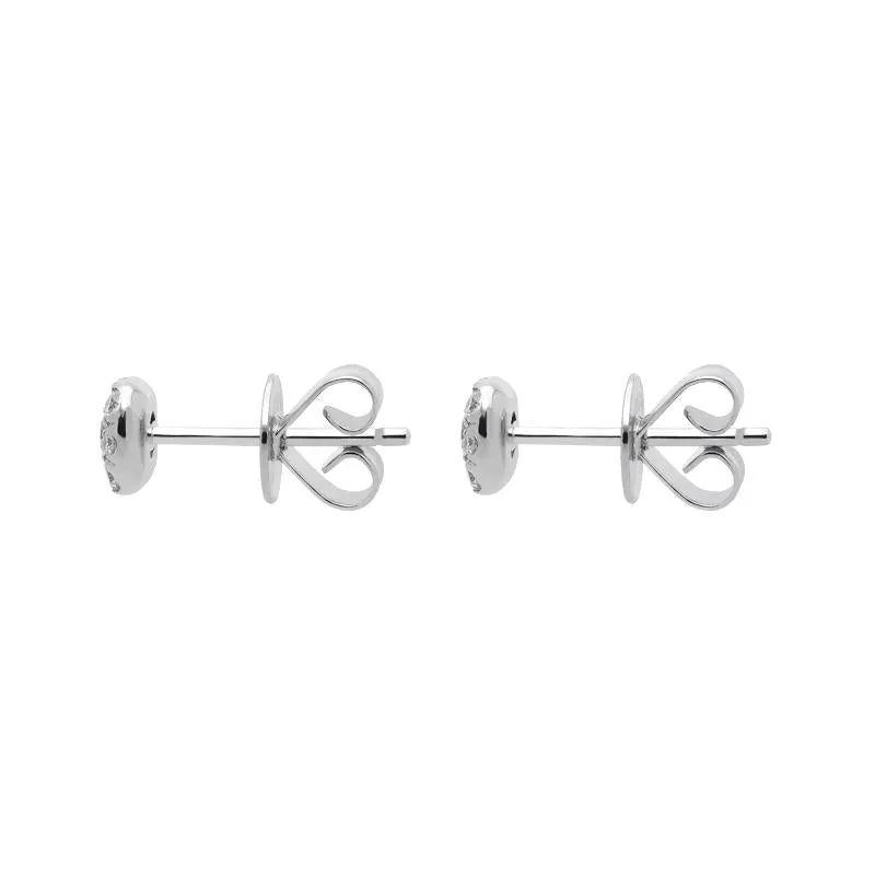 18ct White Gold 0.31ct Diamond Cushion Stud Earrings sold by Jura Watches product image thumbnail 2