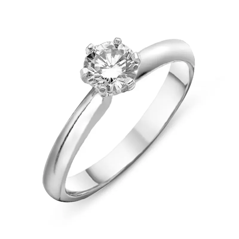 18ct White Gold 0.72ct Diamond Brilliant Cut Solitaire Claw Set Ring sold by Jura Watches