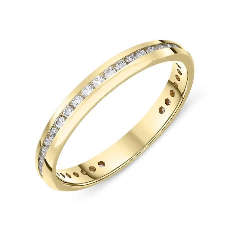 18ct Yellow Gold 0.43ct Diamond Channel Set Wedding Eternity Ring sold by Jura Watches